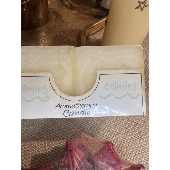 Lot of 8 VINTAGE Assorted Candles and Gold Candle Plate - Picture 3 of 12